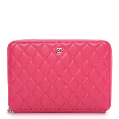 Chanel Lambskin Quilted Travel Case Pink 1 of 10