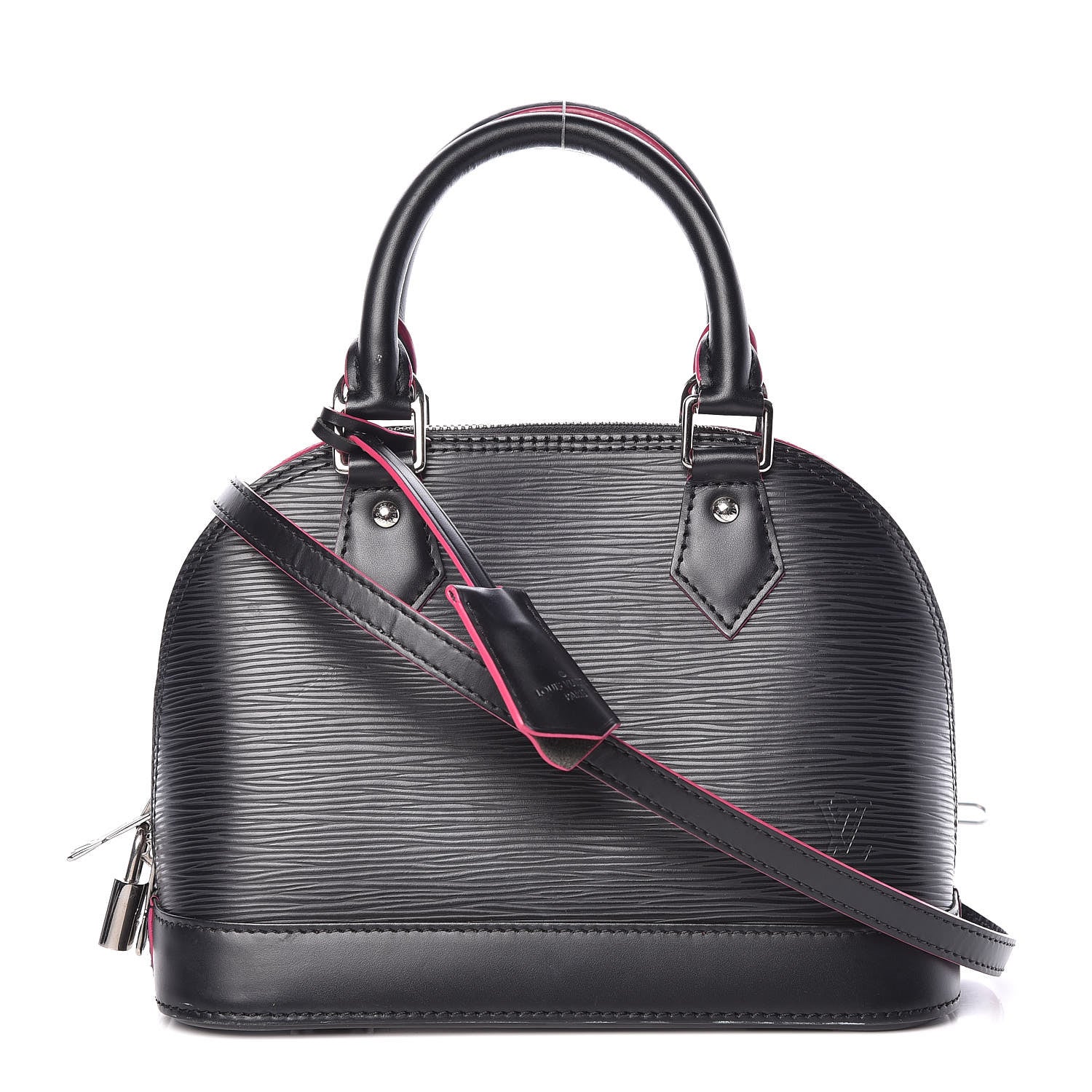 Louis Vuitton Epi Alma BB Black Hot Pink 1 of 15