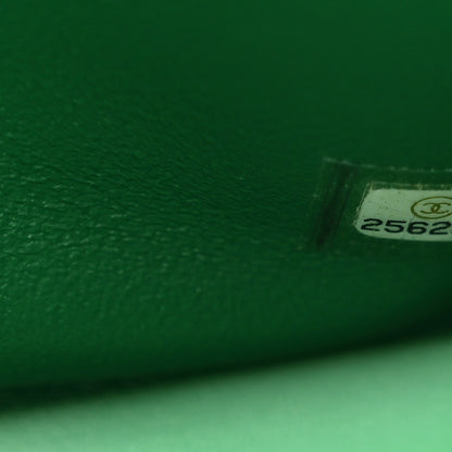 Chanel Metallic Caviar Quilted Jumbo Double Flap Green 7 of 11