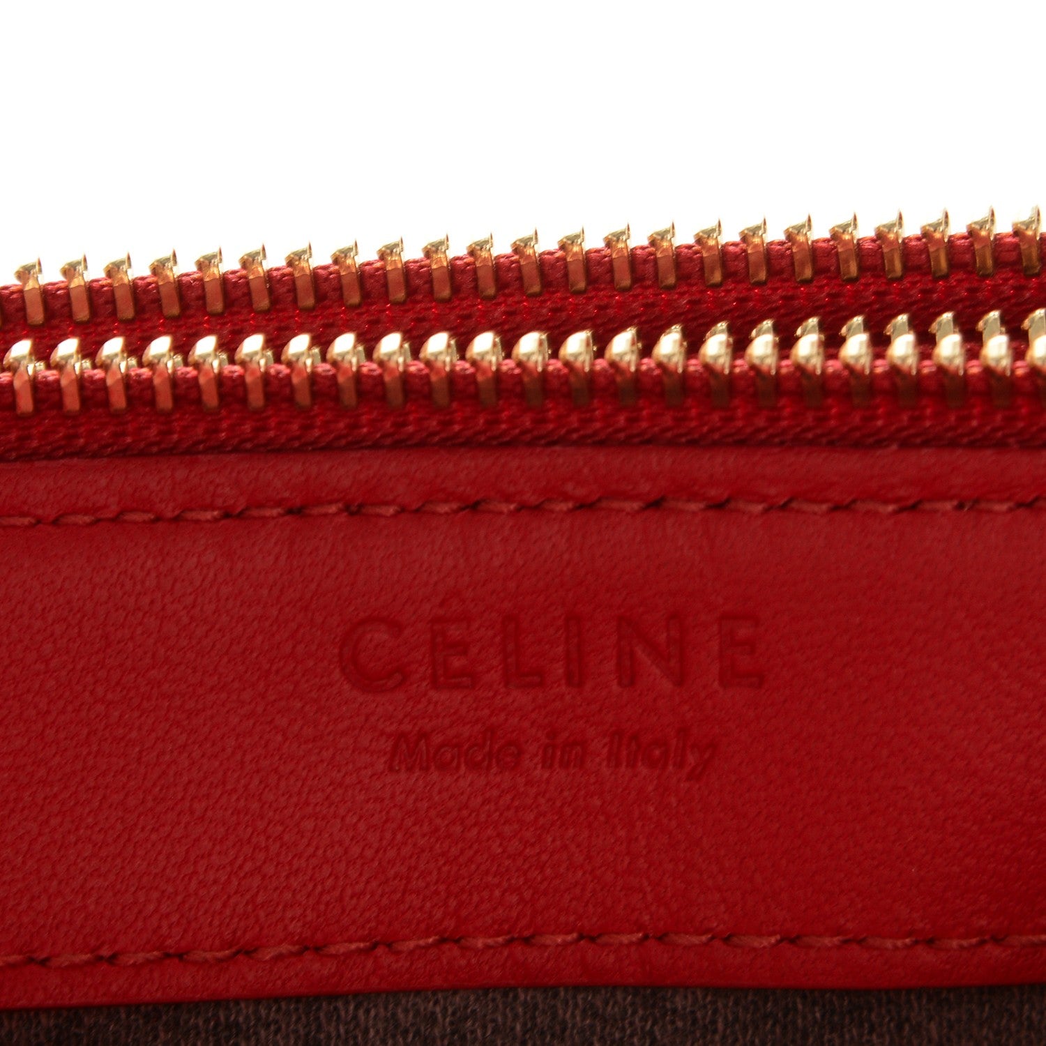 Celine Lambskin Large Trio Crossbody Bag Red 6 of 6