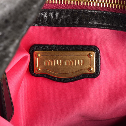 Miu Miu Vitello Lux Charm Hobo Nero Black 6 of 10