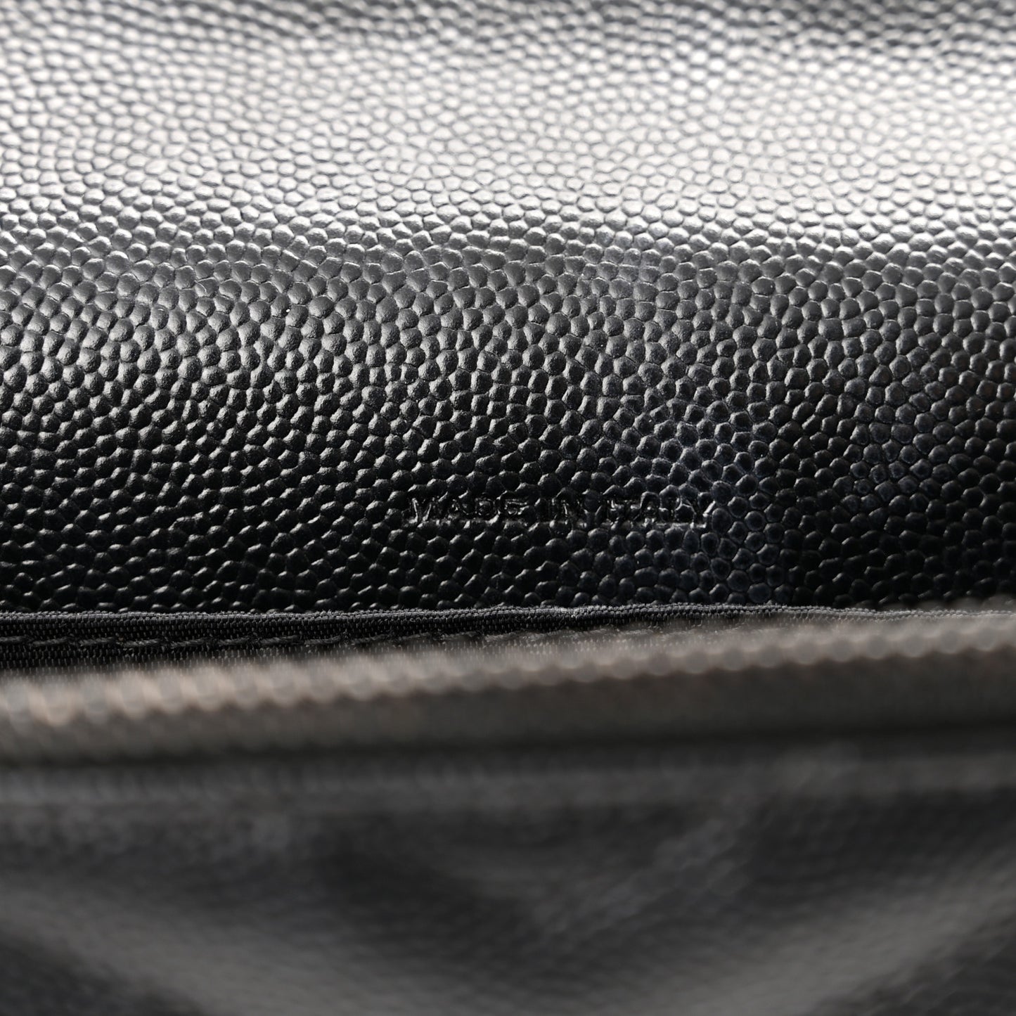 Grain De Poudre Matelasse Chevron Monogram Monochrome Envelope Chain Wallet Black