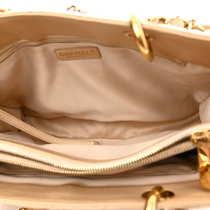 Chanel Caviar Quilted Grand Shopping Tote GST Beige Clair 5 of 14