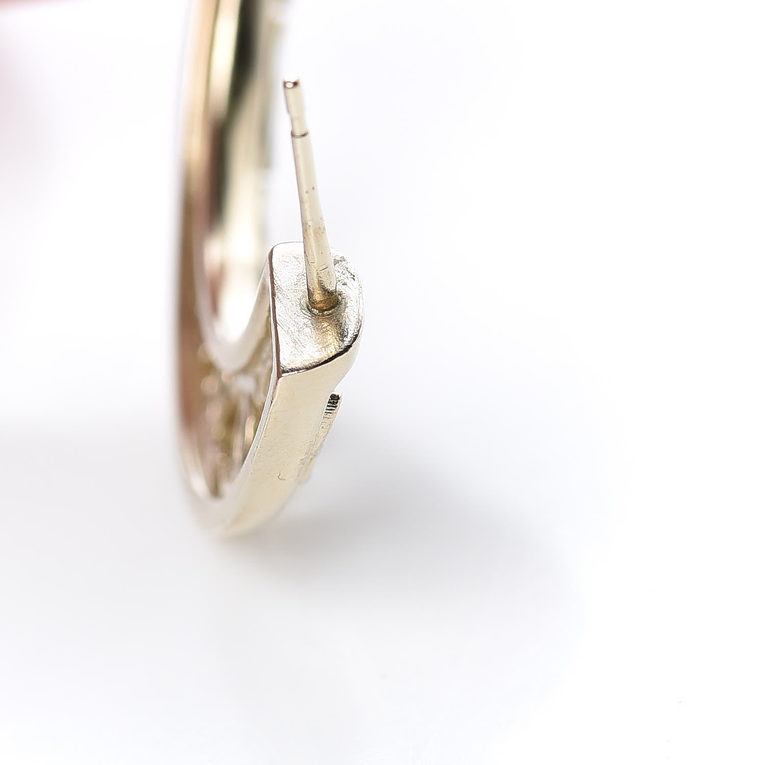 Chanel CC Hoop Earrings Gold 6 of 9