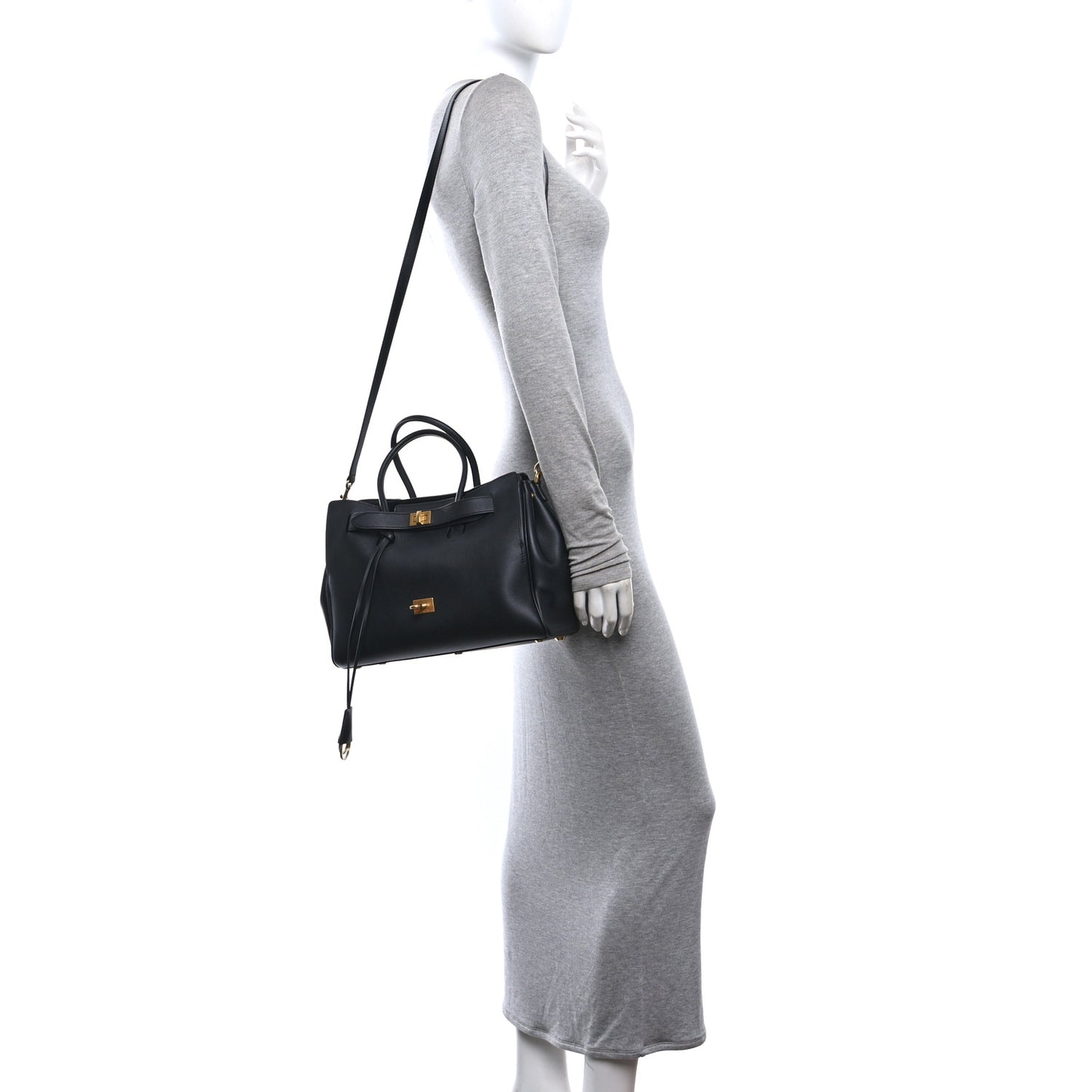 Smooth Calfskin Small Bel Air Carry All Bag Black