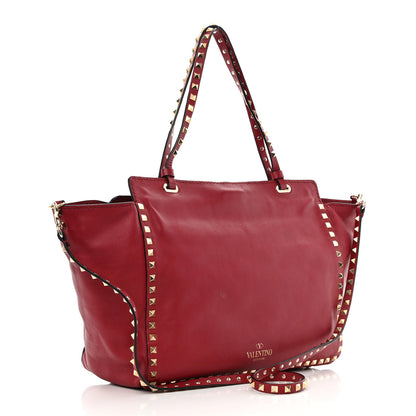 Valentino Garavani Vitello Medium Rockstud Tote Rosso Valentino 3 of 20