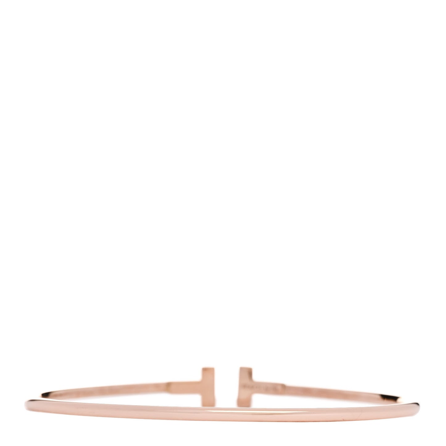 18K Rose Gold Narrow T Wire Bracelet
