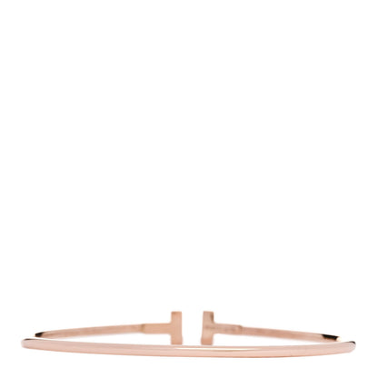 Tiffany 18K Rose Gold Narrow T Wire Bracelet 2 of 3