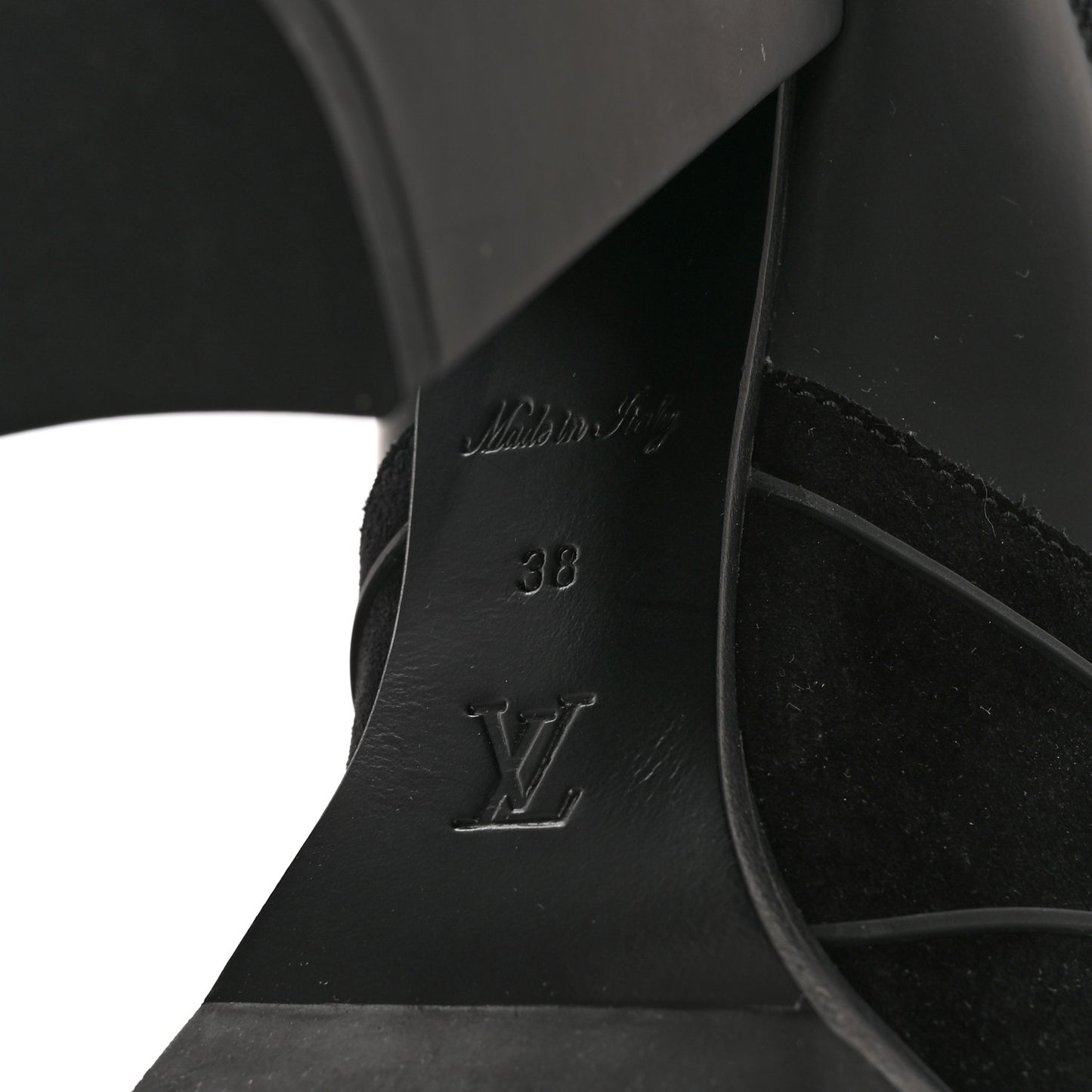 Suede Calfskin Monogram Star Trail Ankle Boots 38 Black