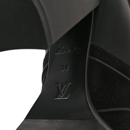 Louis Vuitton Suede Calfskin Monogram Star Trail Ankle Boots 38 Black 7 of 10