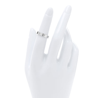 Cartier 18K White Gold 3.5mm LOVE Wedding Band Ring 50 5.5 2 of 4