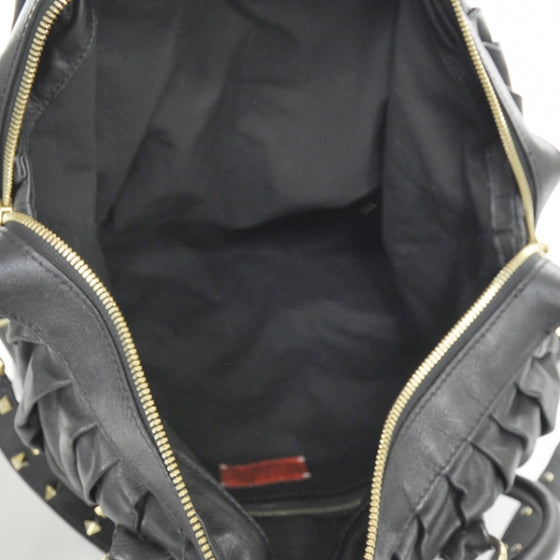 Valentino Garavani Leather XL Maizeon Studded Tote Black 7 of 9