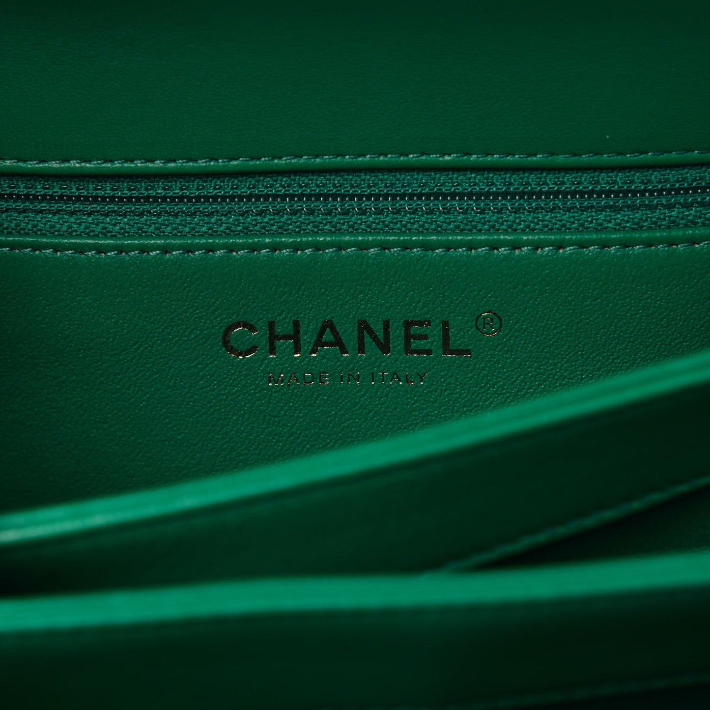 Lambskin Quilted Small Trendy CC Flap Dual Handle Bag Green