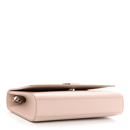 Saint Laurent Grain De Poudre Small Monogram Kate Satchel Marble Pink 3 of 9