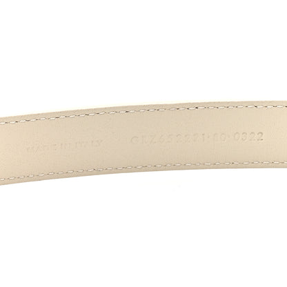 Saint Laurent Calfskin Crocodile Embossed Maillon 20mm Cintura Belt 80 32 Crema Soft 4 of 5