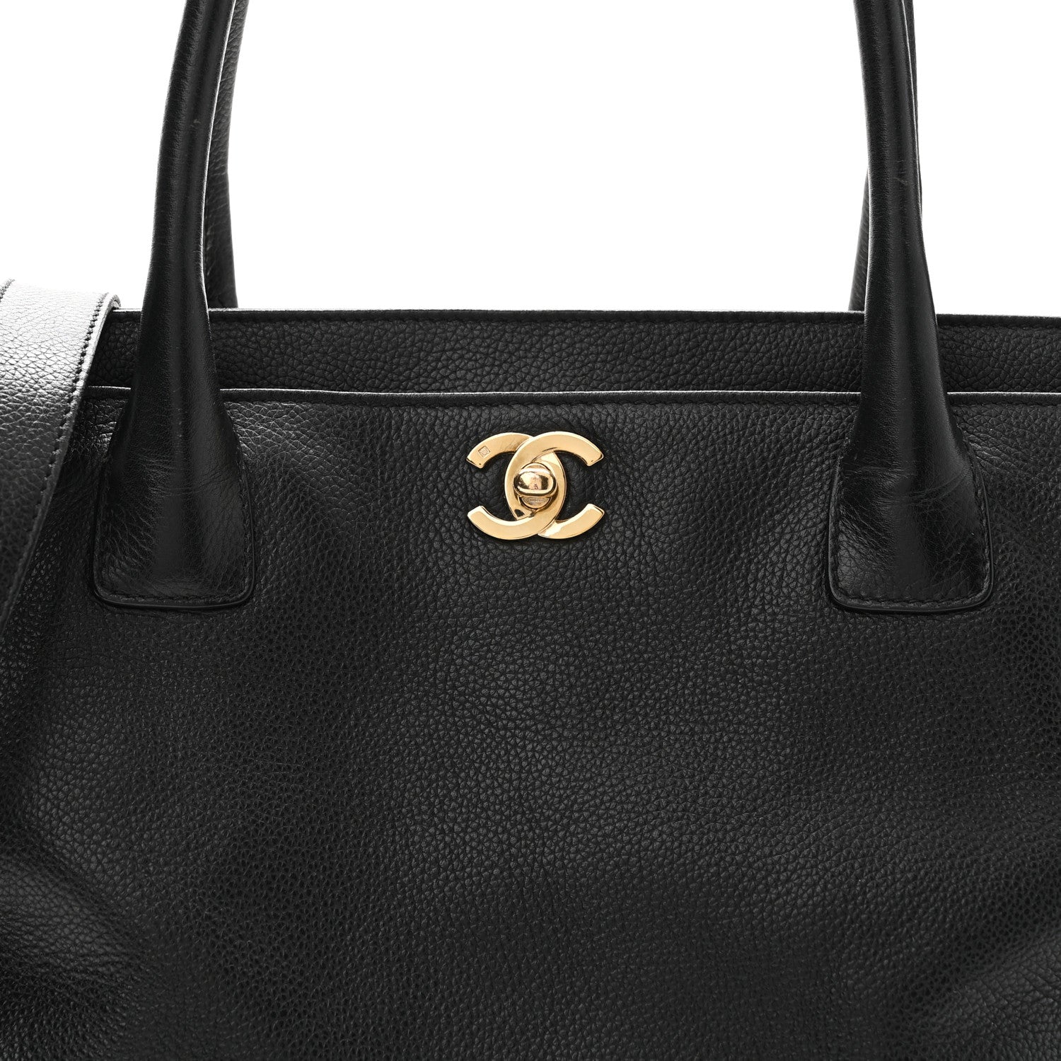 Chanel Calfskin Cerf Executive Shopper Tote Black 8 of 13