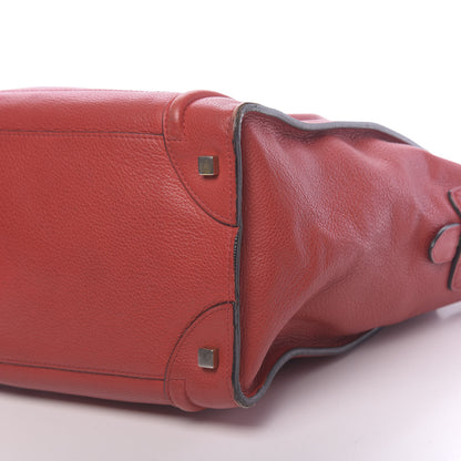 Celine Drummed Calfskin Mini Luggage Red 21 of 21