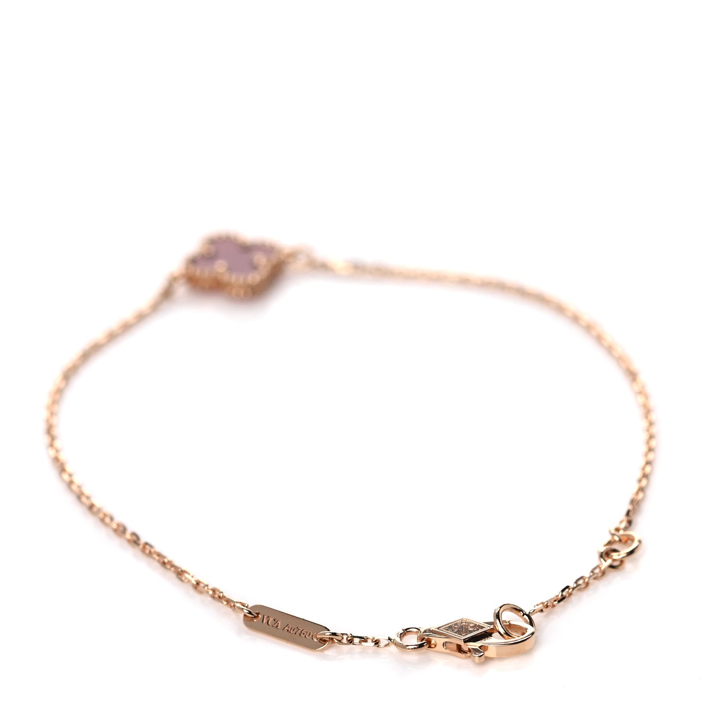 18K Rose Gold Carnelian Sweet Alhambra Bracelet