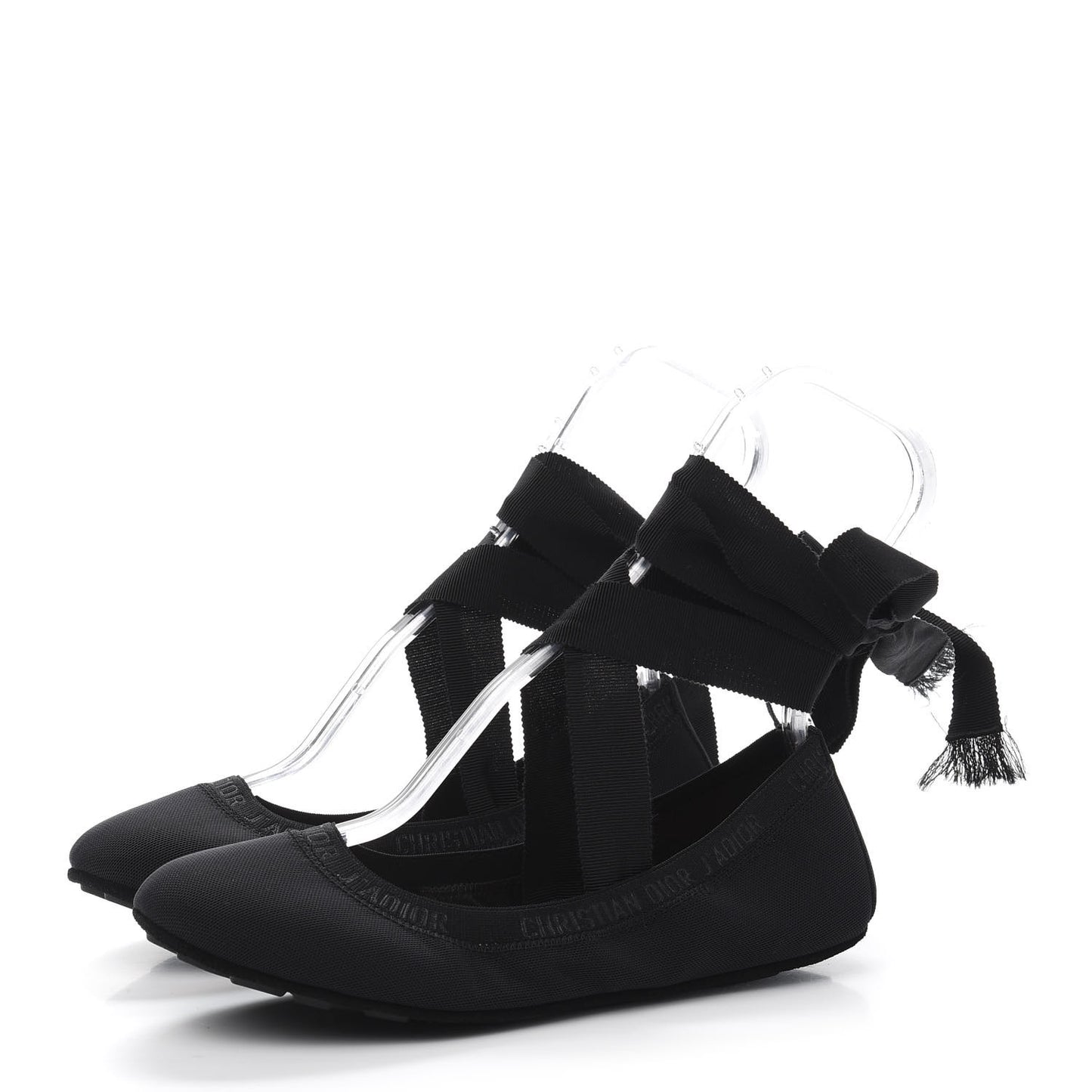 Micro Resille Academy Lace-Up Ballerina Flats 38 Black