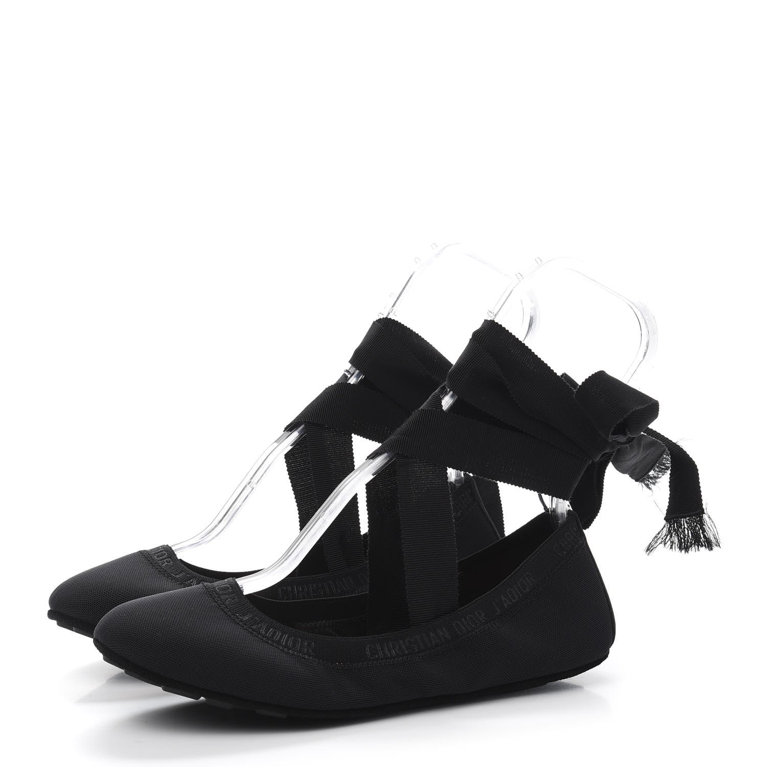 Christian Dior Micro Resille Academy Lace-Up Ballerina Flats 38 Black 3 of 9