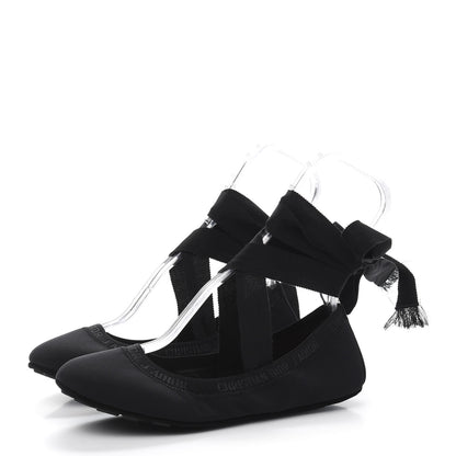 Christian Dior Micro Resille Academy Lace-Up Ballerina Flats 38 Black 3 of 9