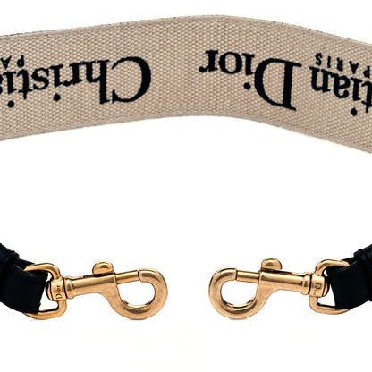 Christian Dior Canvas Embroidered Shoulder Strap Blue 3 of 5