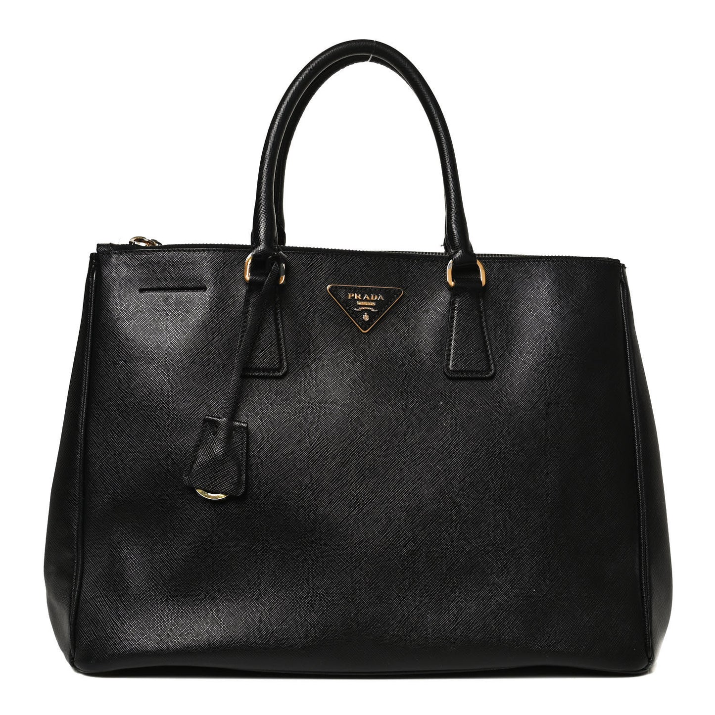 Saffiano Large Galleria Double Zip Tote Black