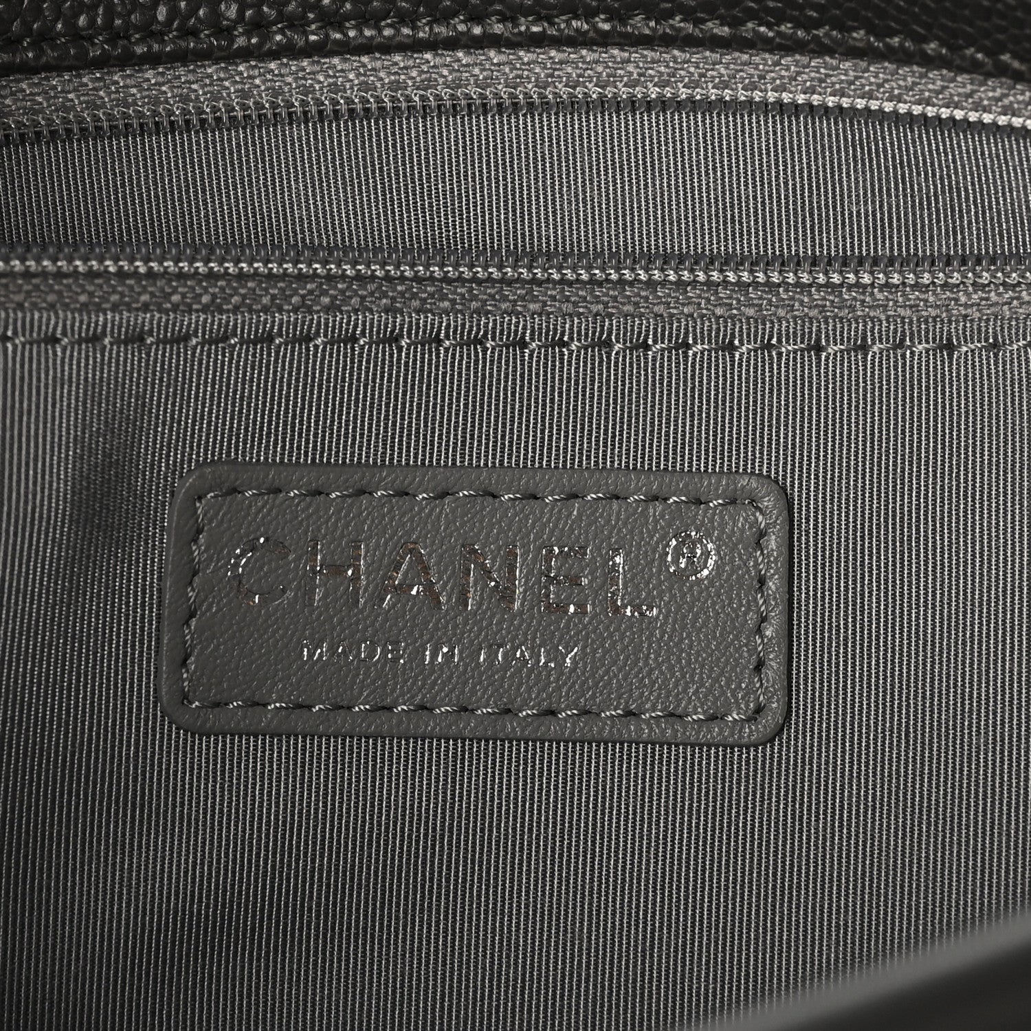 Chanel Caviar Quilted Medium French Riviera Flap Grey 6 of 10