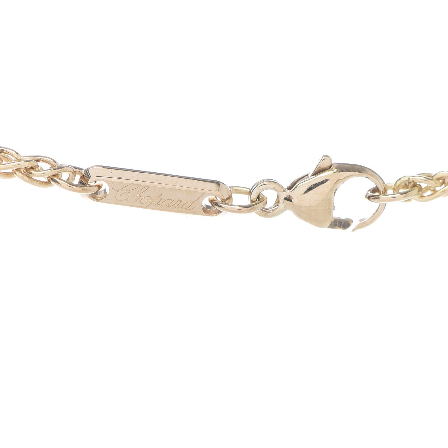 Chopard 18K Yellow Gold Diamond Happy Diamonds Icons Floating Heart Pendant Necklace 6 of 6