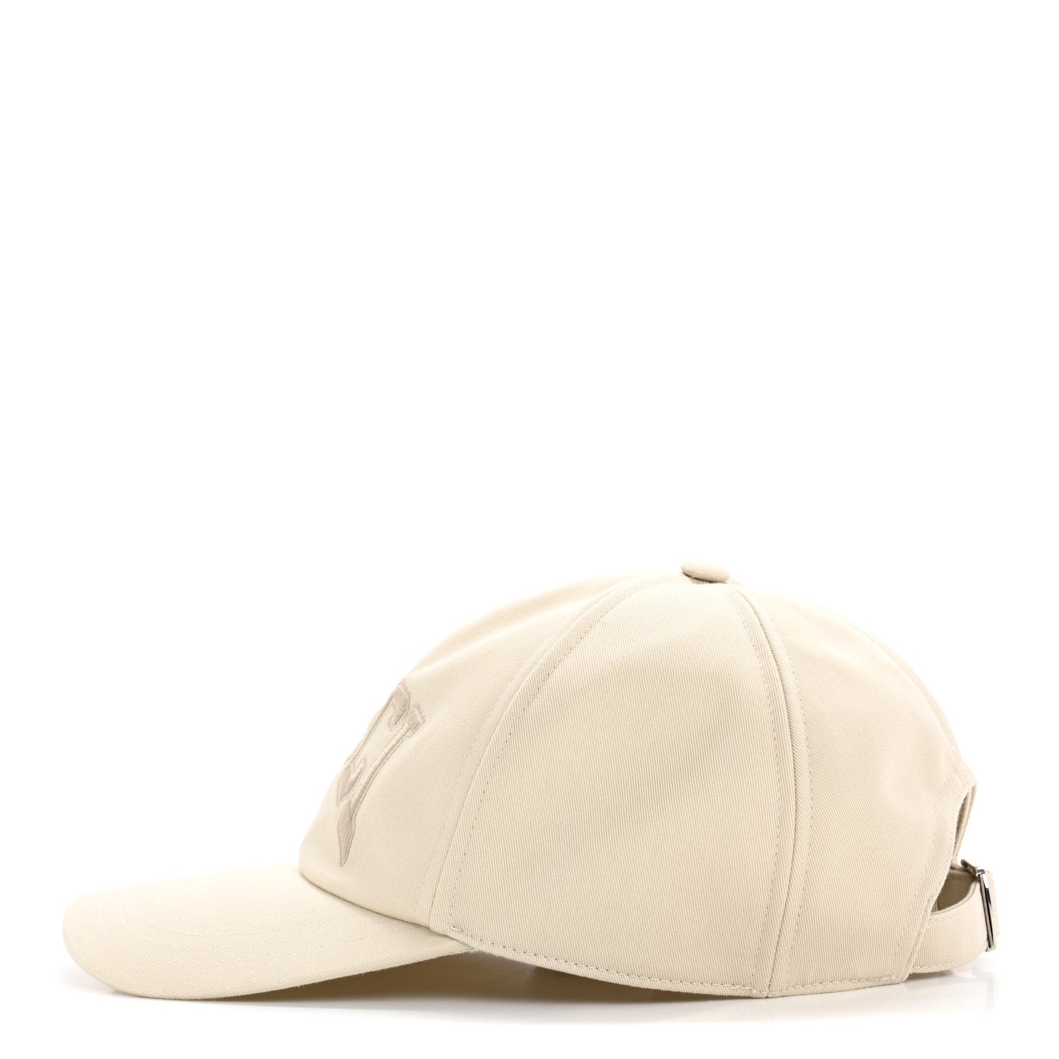 Gucci Cotton Embroidered Logo Baseball Hat S Ivory 4 of 9