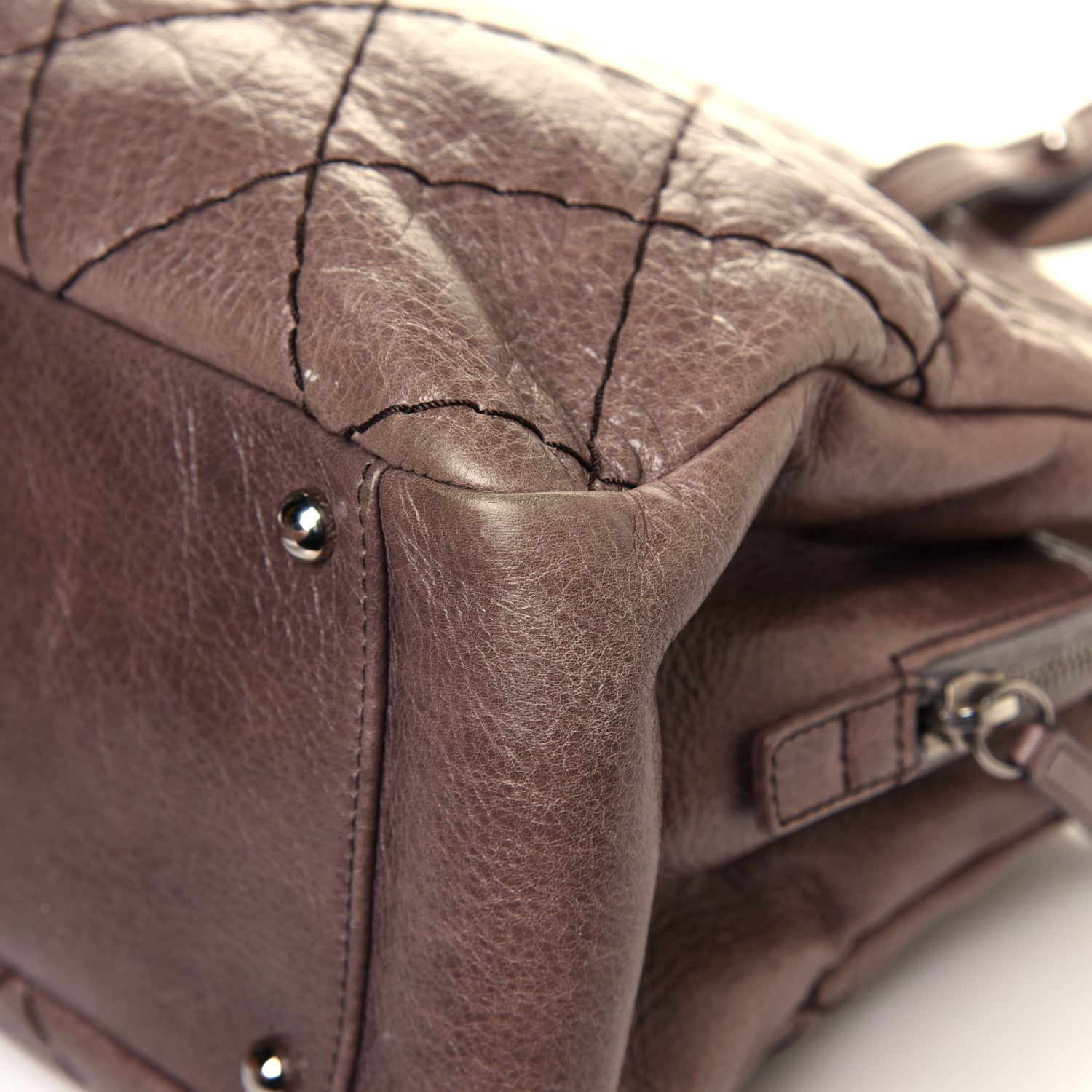 Chanel Glazed Calfskin On the Road Zip Tote Brown 12 of 13
