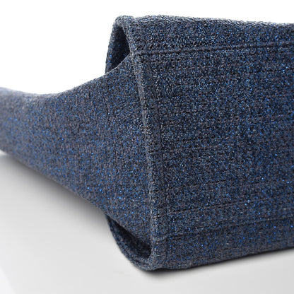 Chanel Woven Straw Raffia Large Deauville Tote Dark Blue 9 of 11