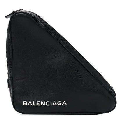 Balenciaga Calfskin M Triangle Pouch Black 1 of 4