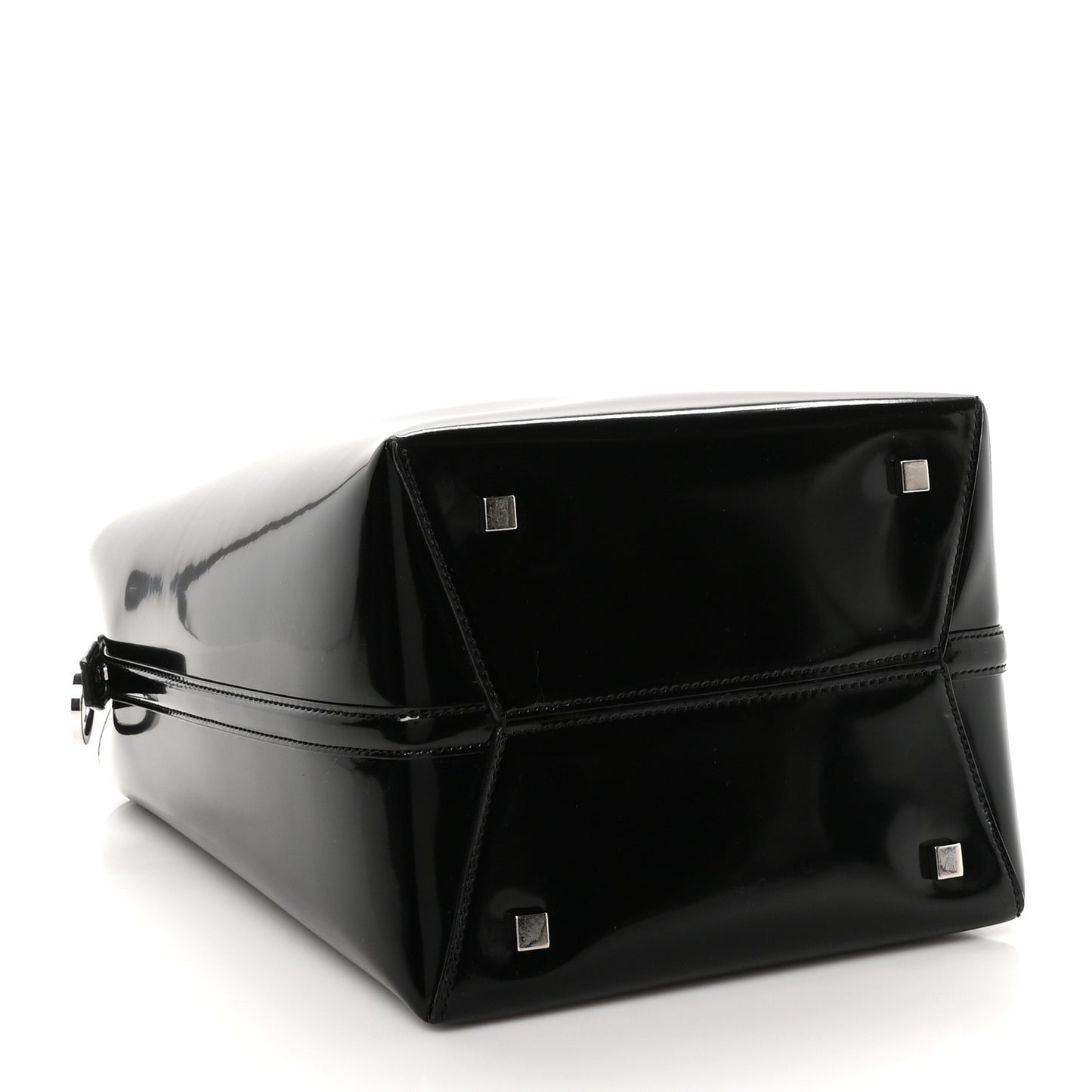 Patent Calfskin Le 37 Bucket Bag Black