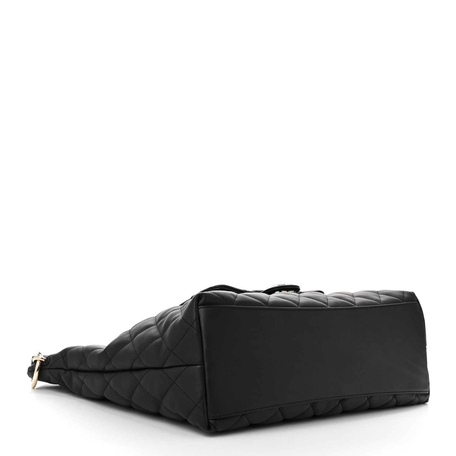 Chanel Calfskin Quilted Large Coco Mellow Hobo Black 4 of 10