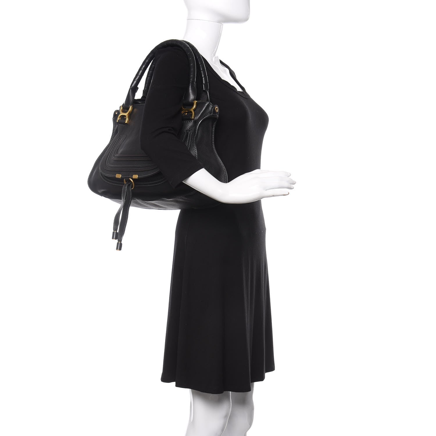 Chloe Calfskin Medium Marcie Satchel Black 2 of 10