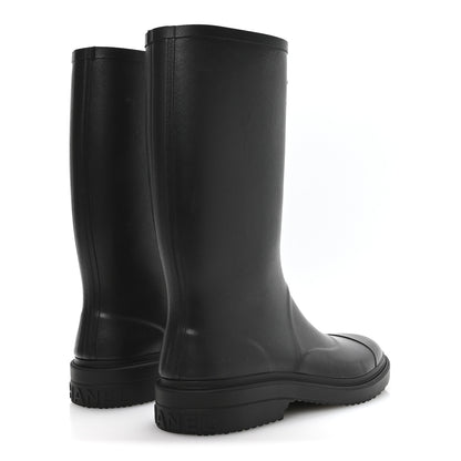 Chanel Caoutchouk CC High Boots 41 Black 5 of 9