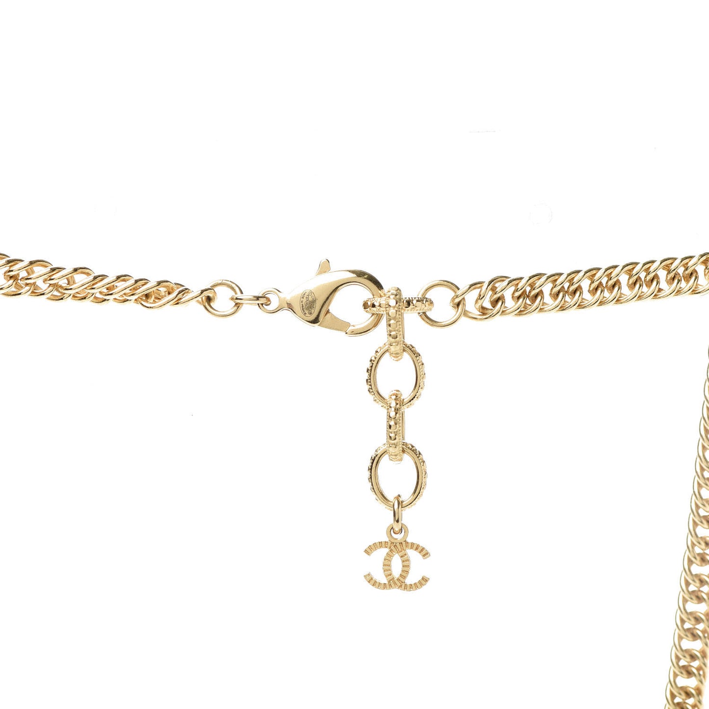 ID Dog Tag Charm Necklace Gold