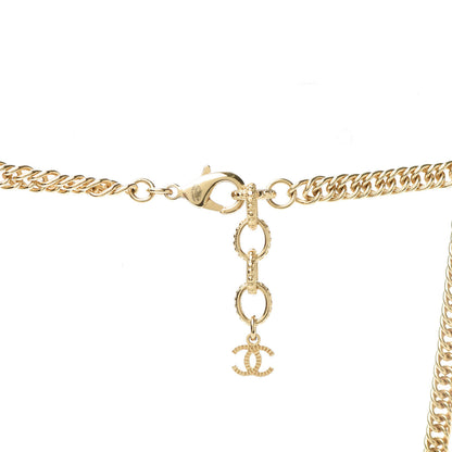 Chanel ID Dog Tag Charm Necklace Gold 5 of 6