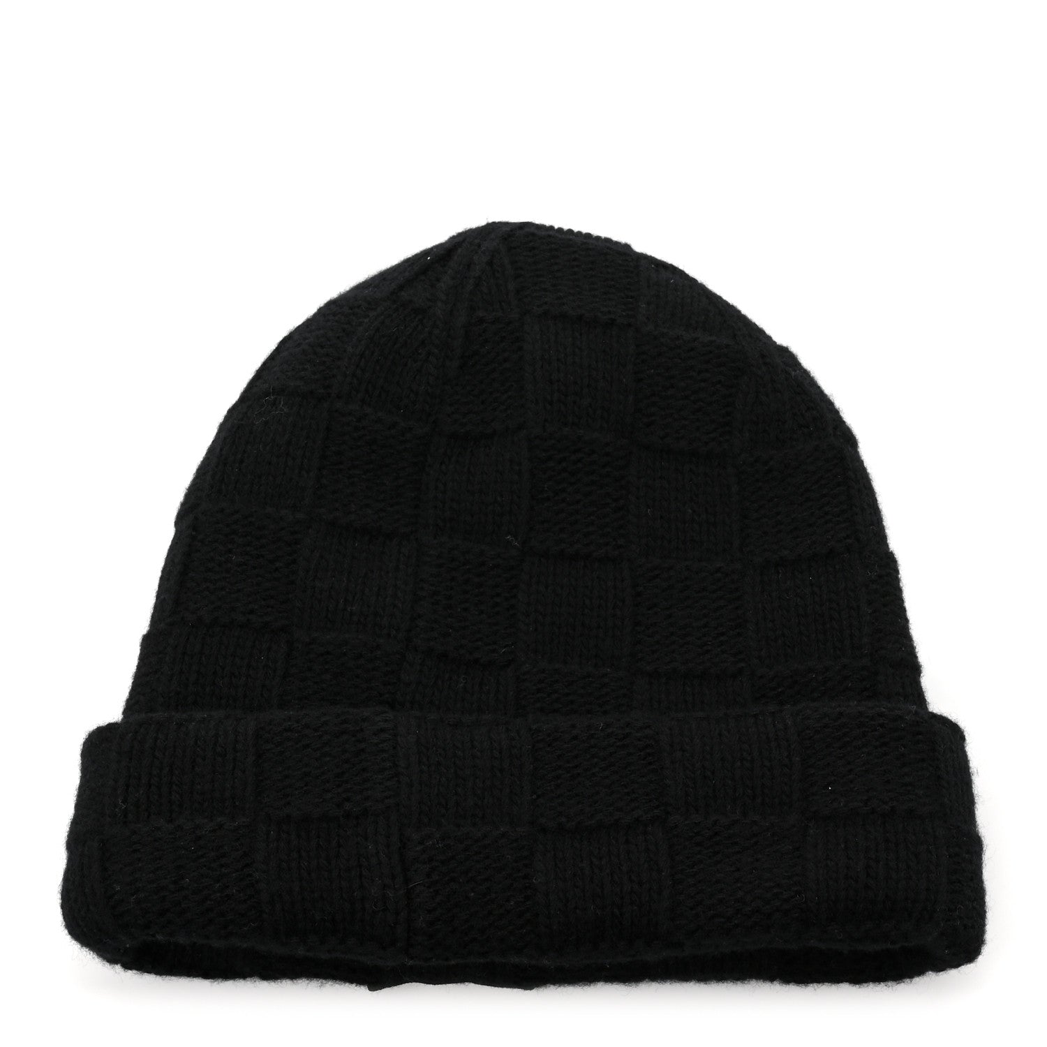 Louis Vuitton Wool Damier Pearls Beanie Hat Black 3 of 5