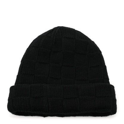 Louis Vuitton Wool Damier Pearls Beanie Hat Black 3 of 5
