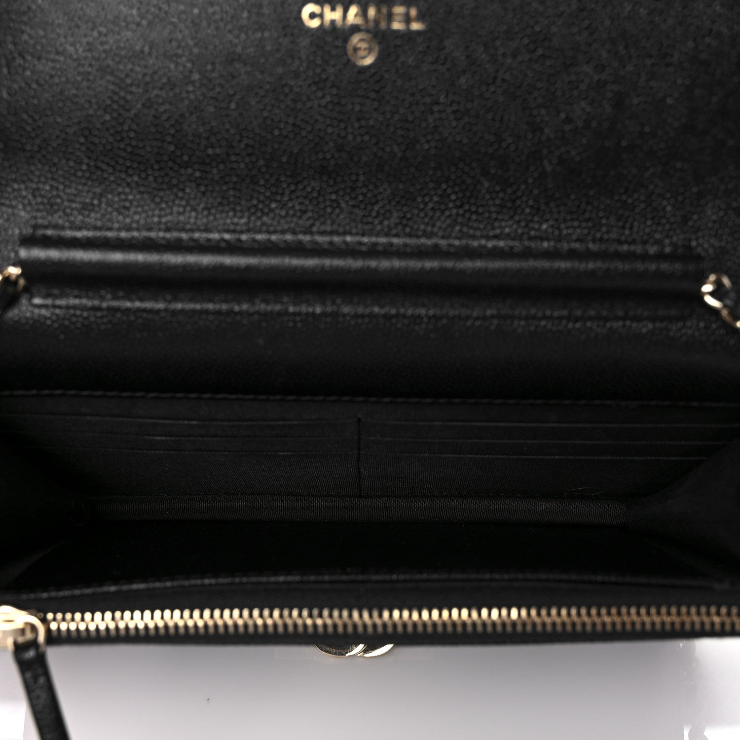 Chanel Caviar Quilted Golden Class Wallet On Chain WOC Black 5 of 10