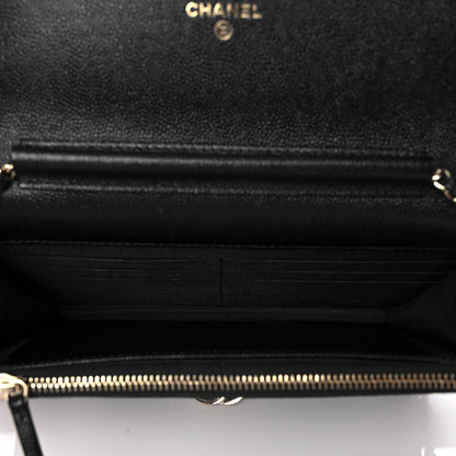 Chanel Caviar Quilted Golden Class Wallet On Chain WOC Black 5 of 10