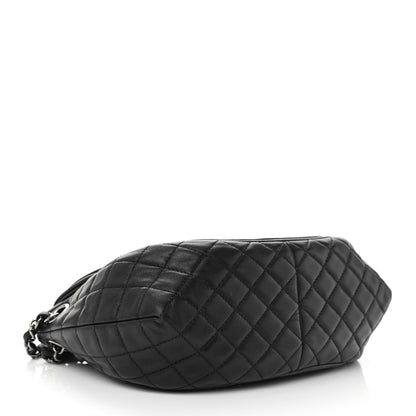 Chanel Lambskin Patent Classic Twist Crescent Flap Bag Black 4 of 11