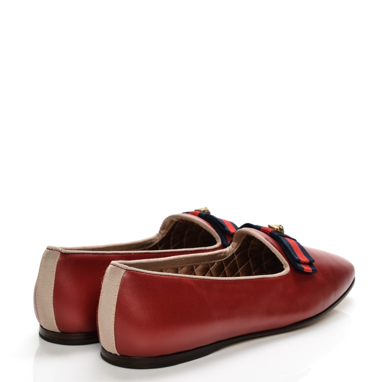 Gucci Calfskin Gallipoli Smoking Loafers 39 Red 4 of 8