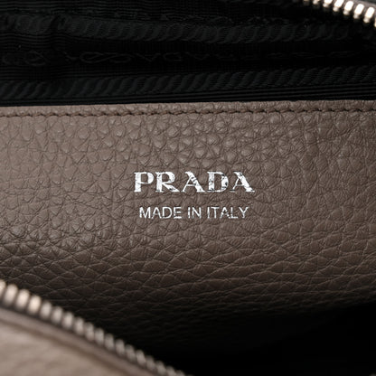 Prada Vitello Daino Soft Medium Double Zip Shoulder Bag Argilla 7 of 11