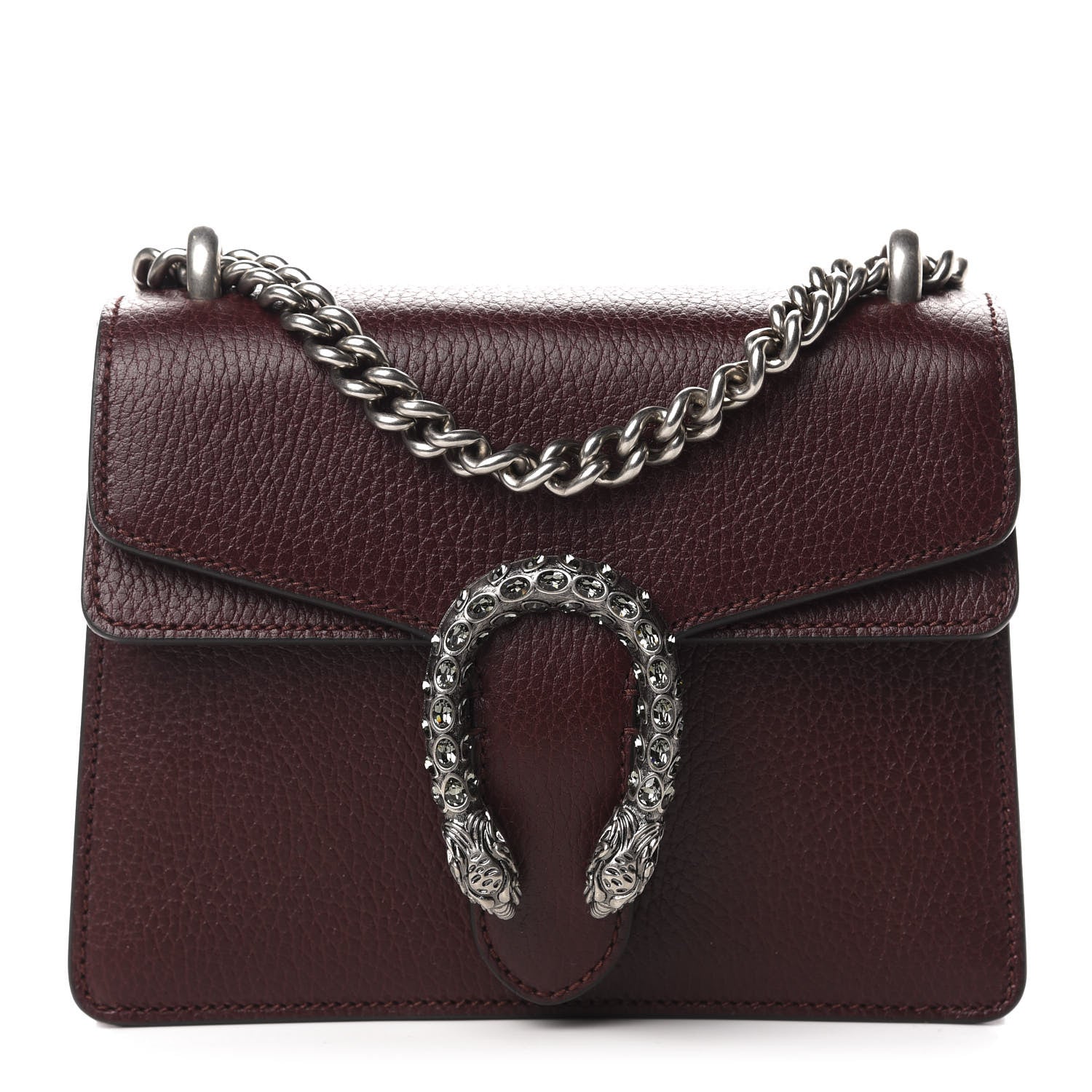 Gucci Dollar Calfskin Crystal Mini Dionysus Shoulder Bag Vintage Bordeaux 1 of 11