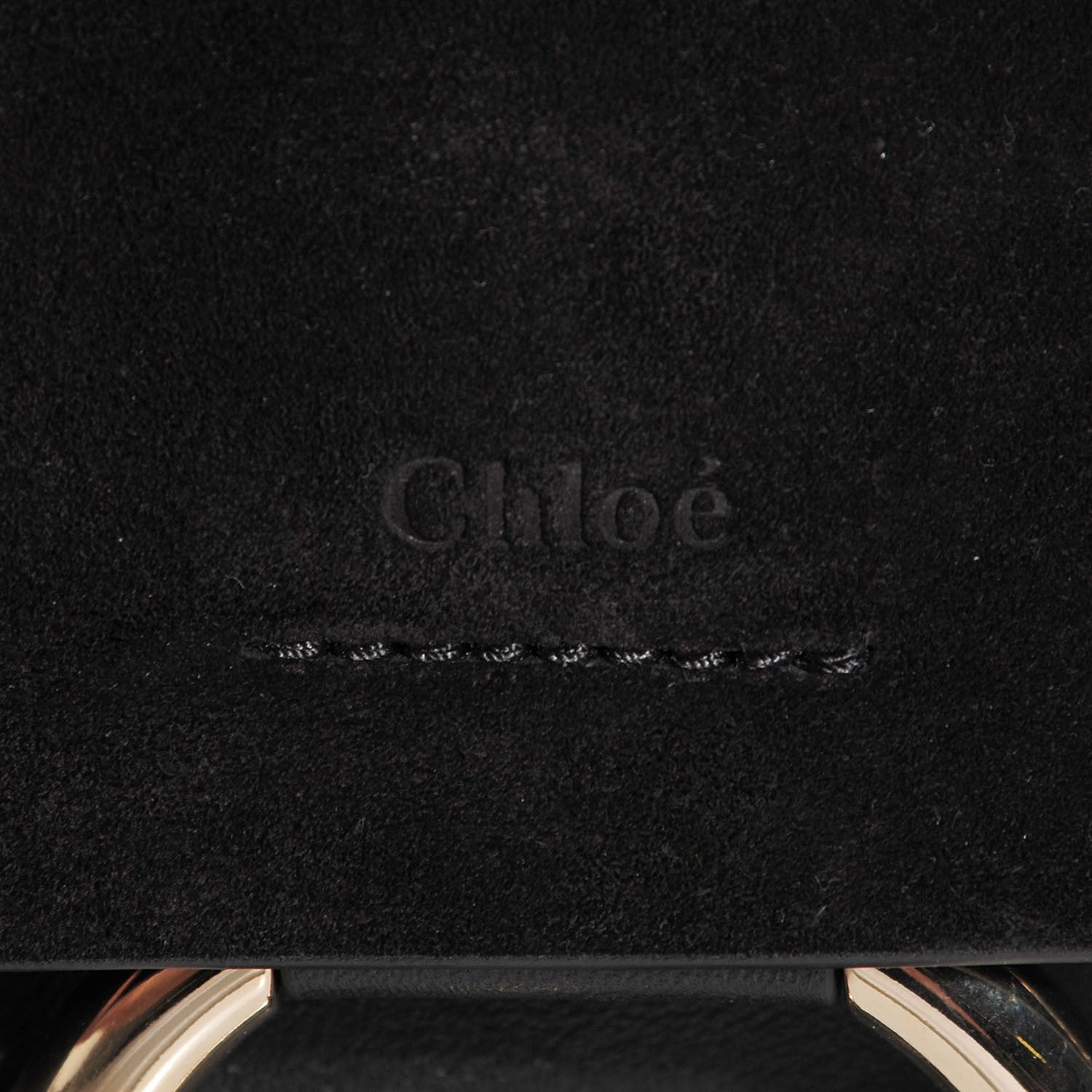 Chloe Suede Calfskin Medium Faye Shoulder Bag Black 4 of 8