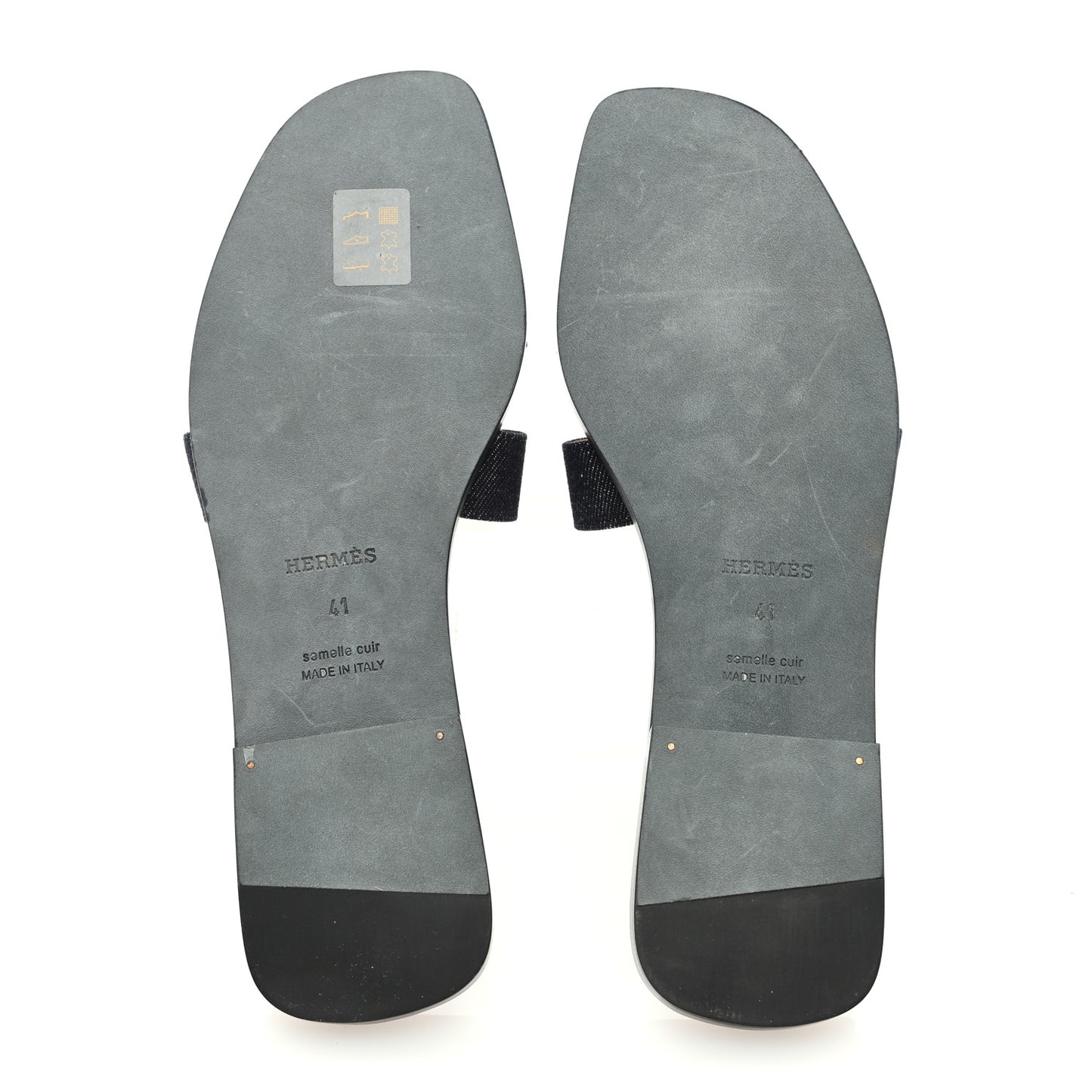 Denim Canvas Oran Sandals 41 Bleu Brut