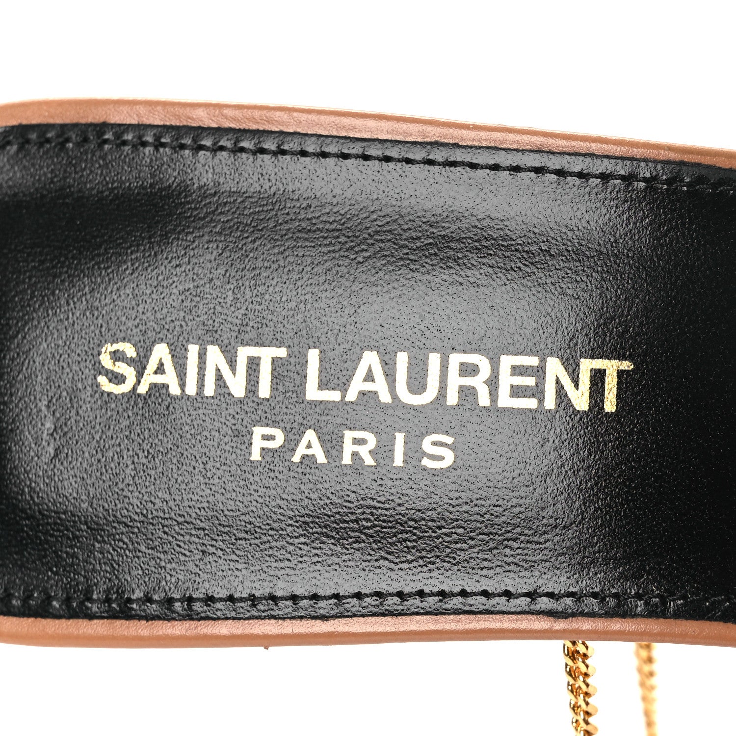 Saint Laurent Calfskin Ankle Strap Melody Sandals 41 Bisque 9 of 15